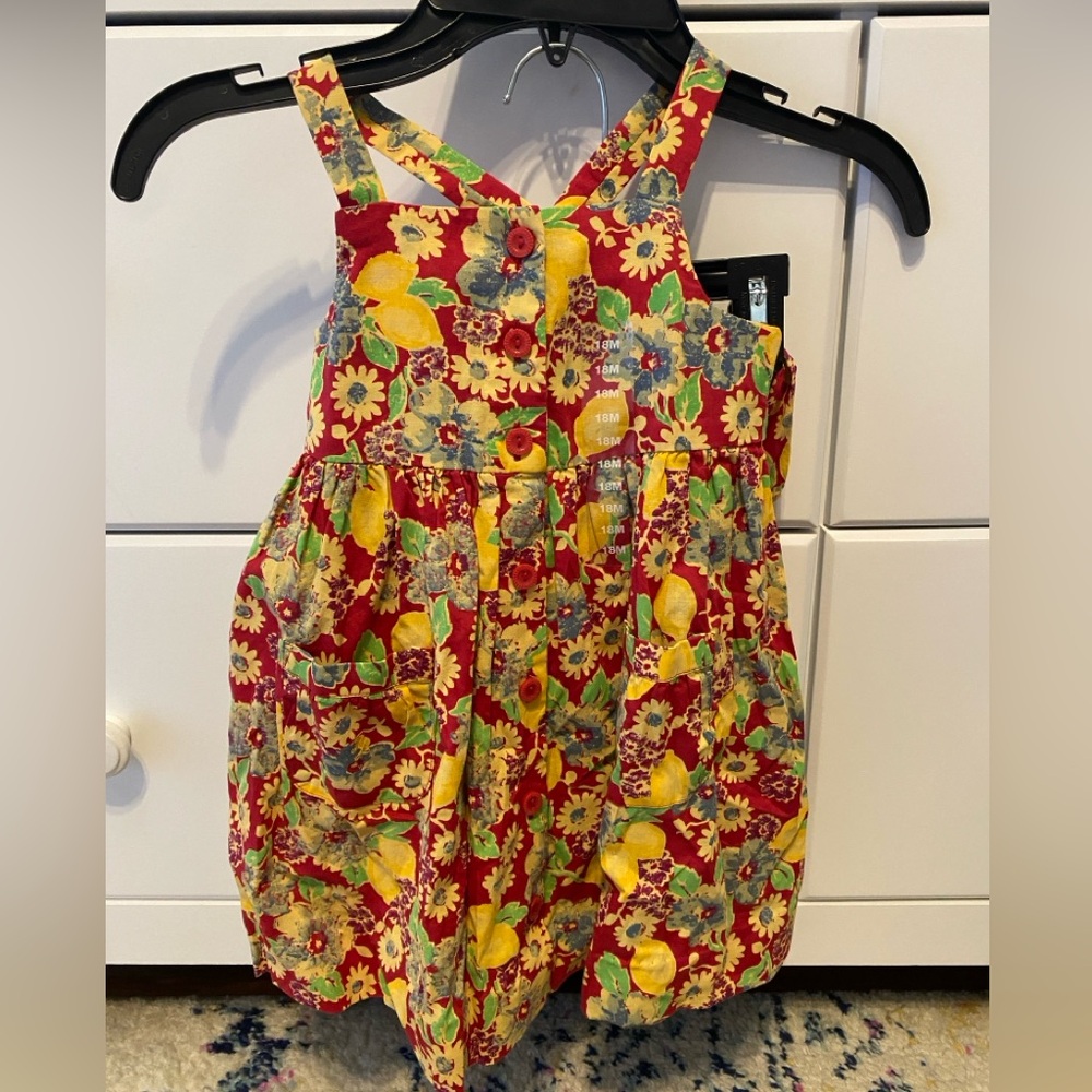 Ralph Lauren Red Floral Dress / Size 18m / NWT